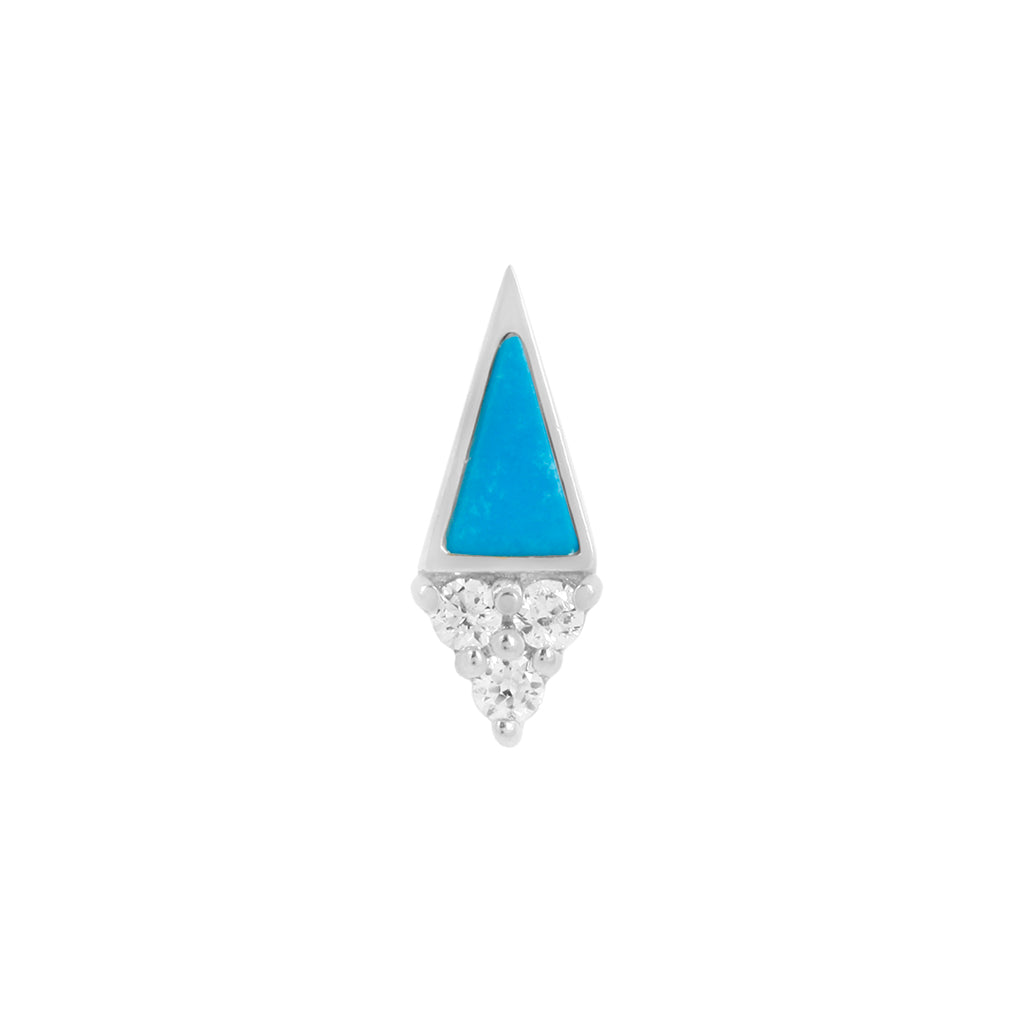 Spotlight - Turquoise + CZ - Threadless End