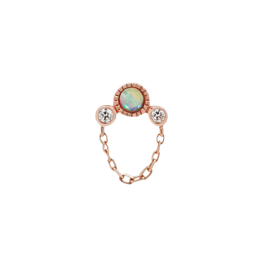 Halston - Genuine Opal + Chain - Threadless End