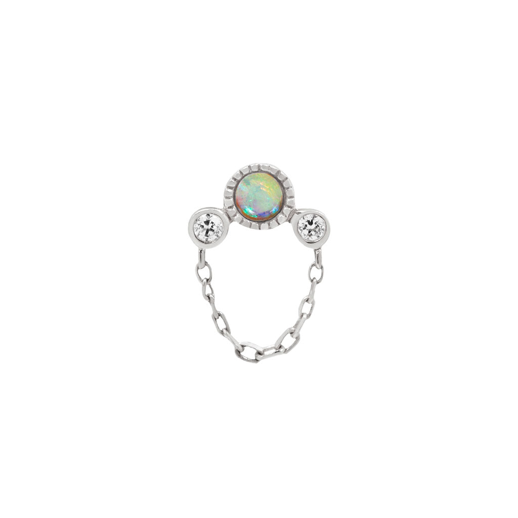 Halston - Genuine Opal + Chain - Threadless End