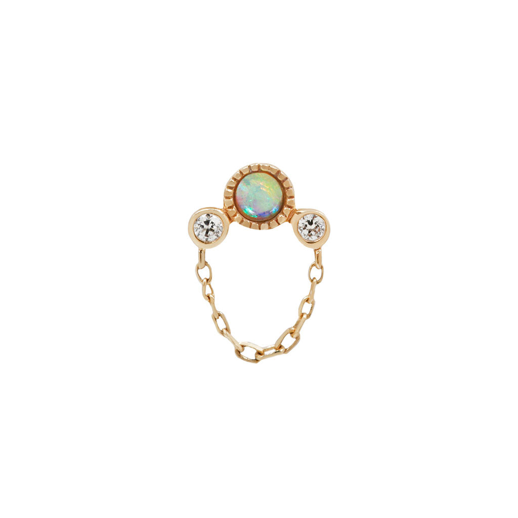 Halston - Genuine Opal + Chain - Threadless End
