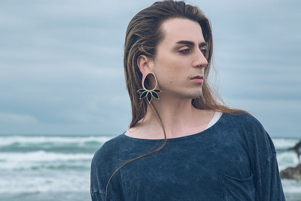 Marquise Eyelets - Onyx - Rose Gold Plated