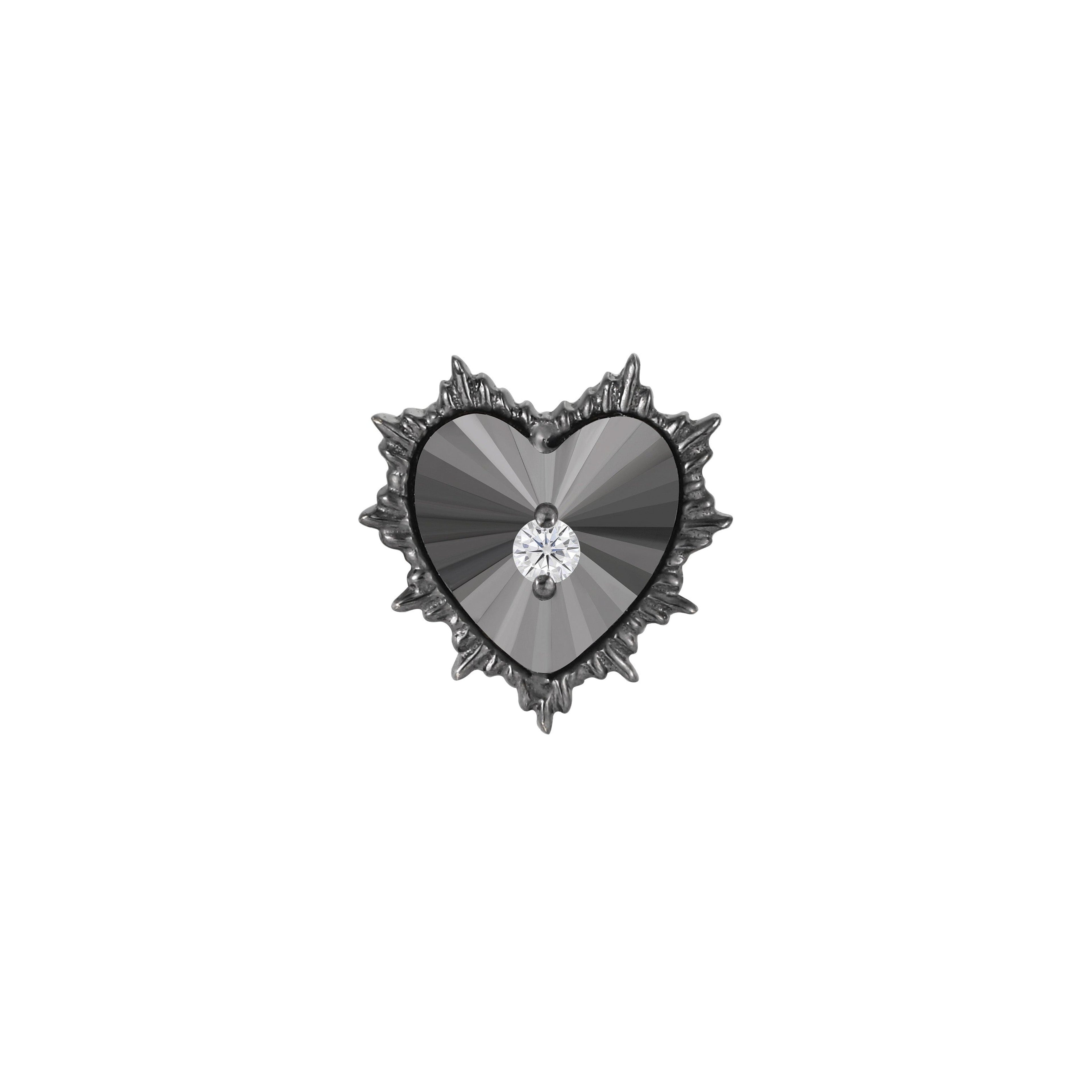Bad Romance Black Rhodium Threadless End with CZ