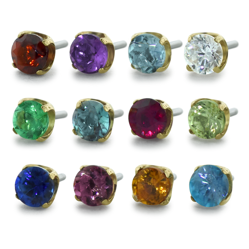 18K Gold Birthstones