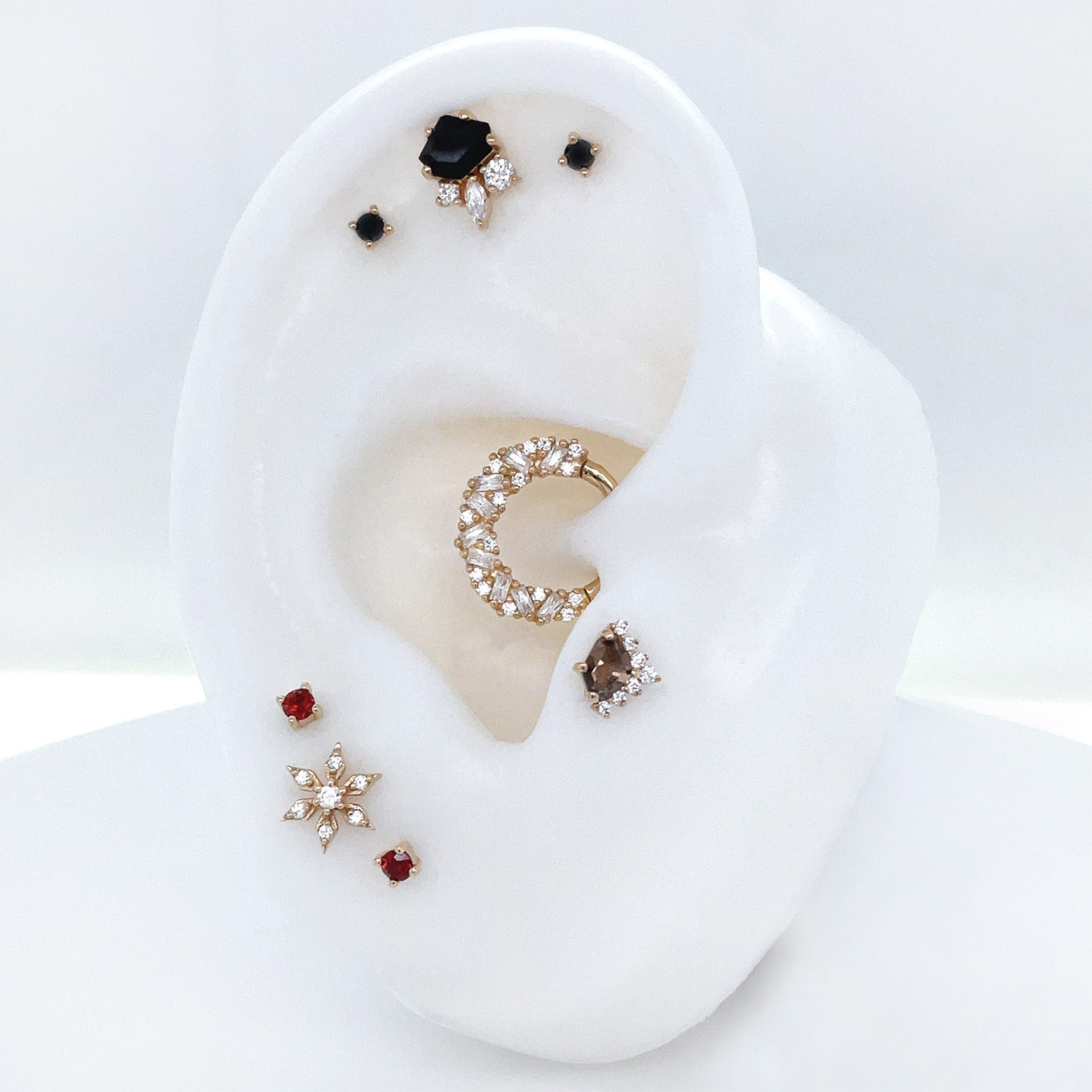 Bones + Honey - Smoky Quartz - Threadless End