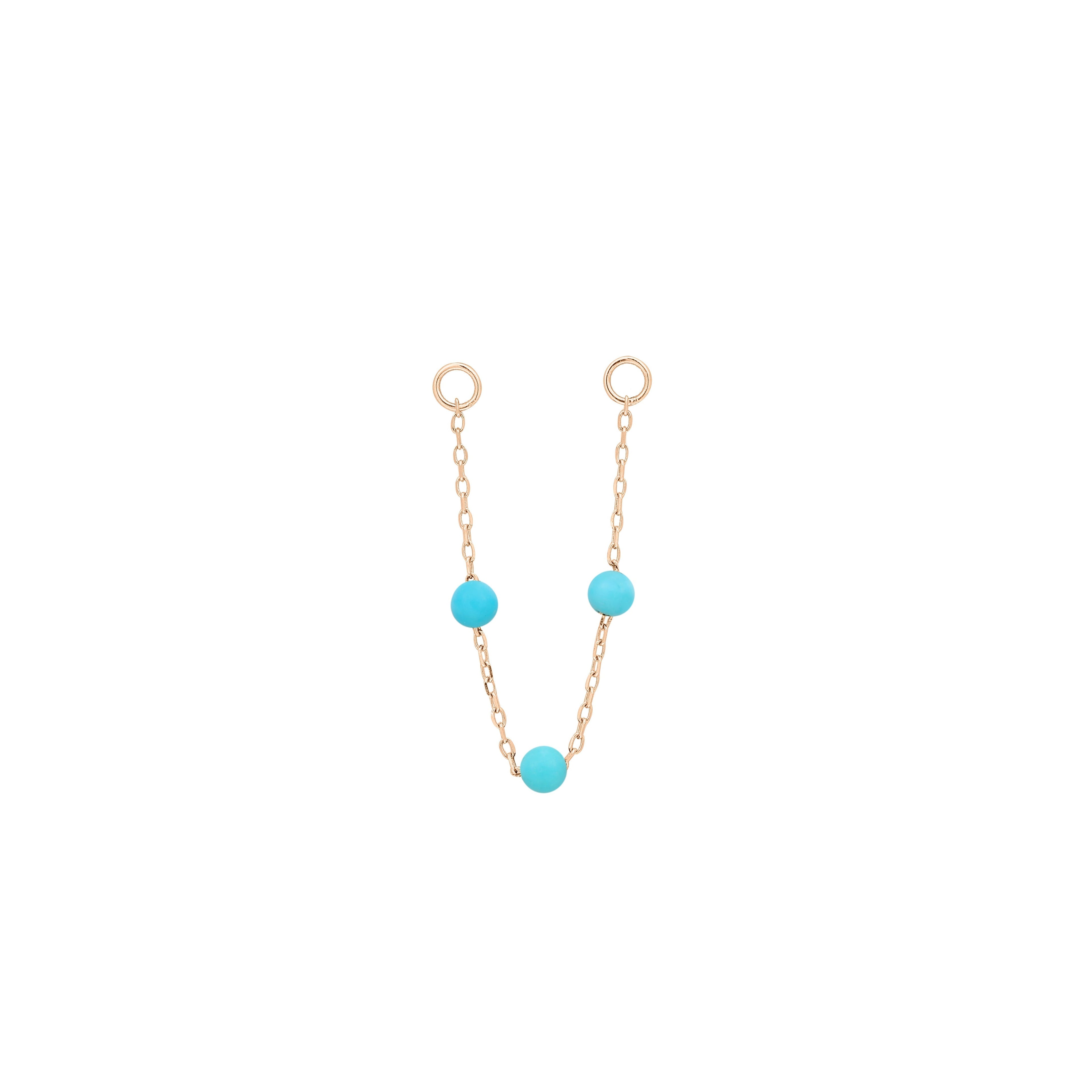 3 Bead - Turquoise - Chain