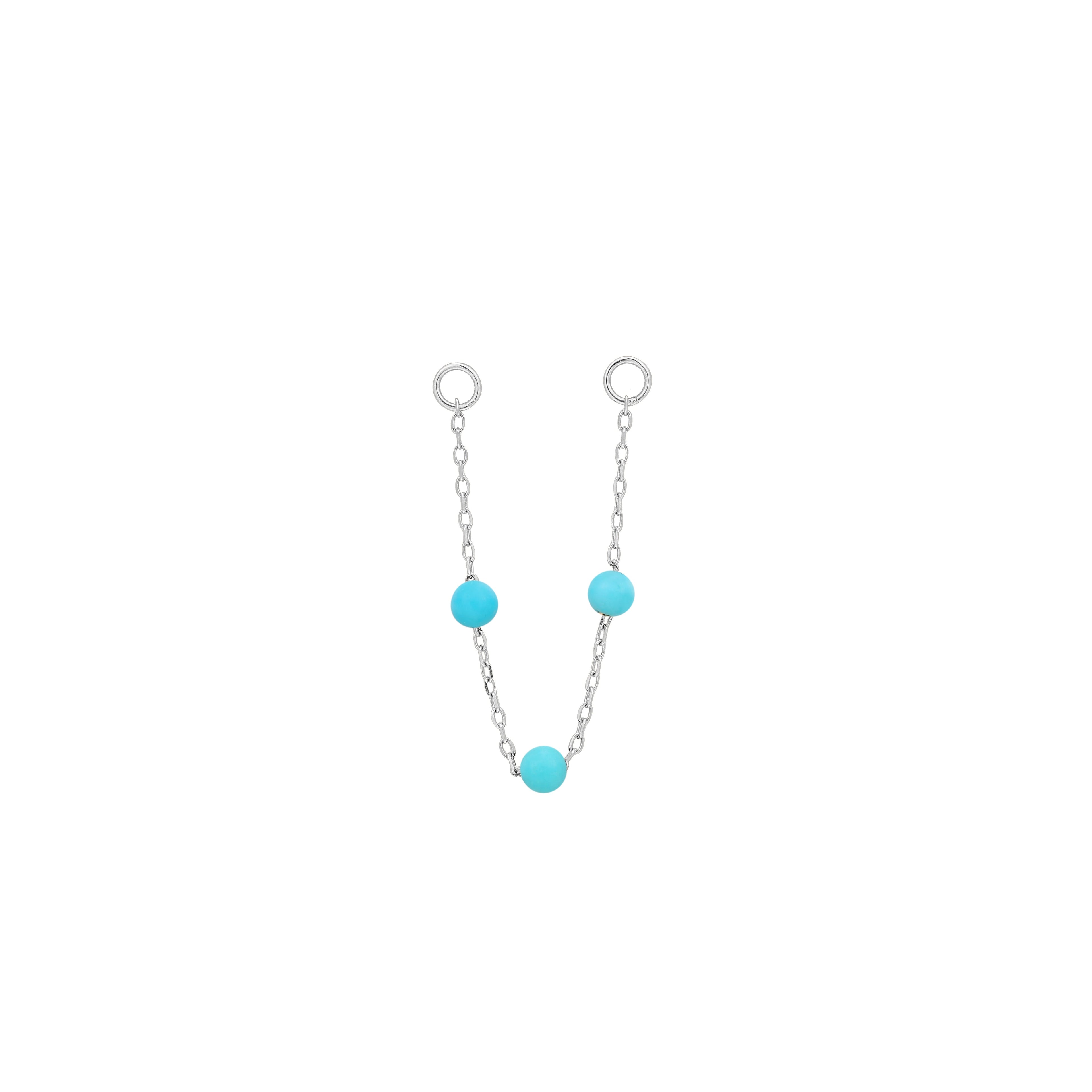 3 Bead - Turquoise - Chain
