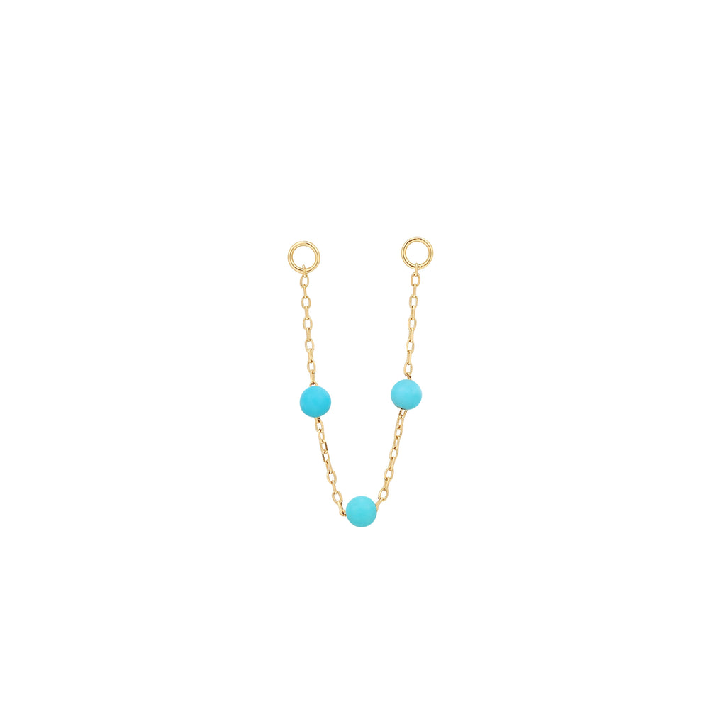 3 Bead - Turquoise - Chain