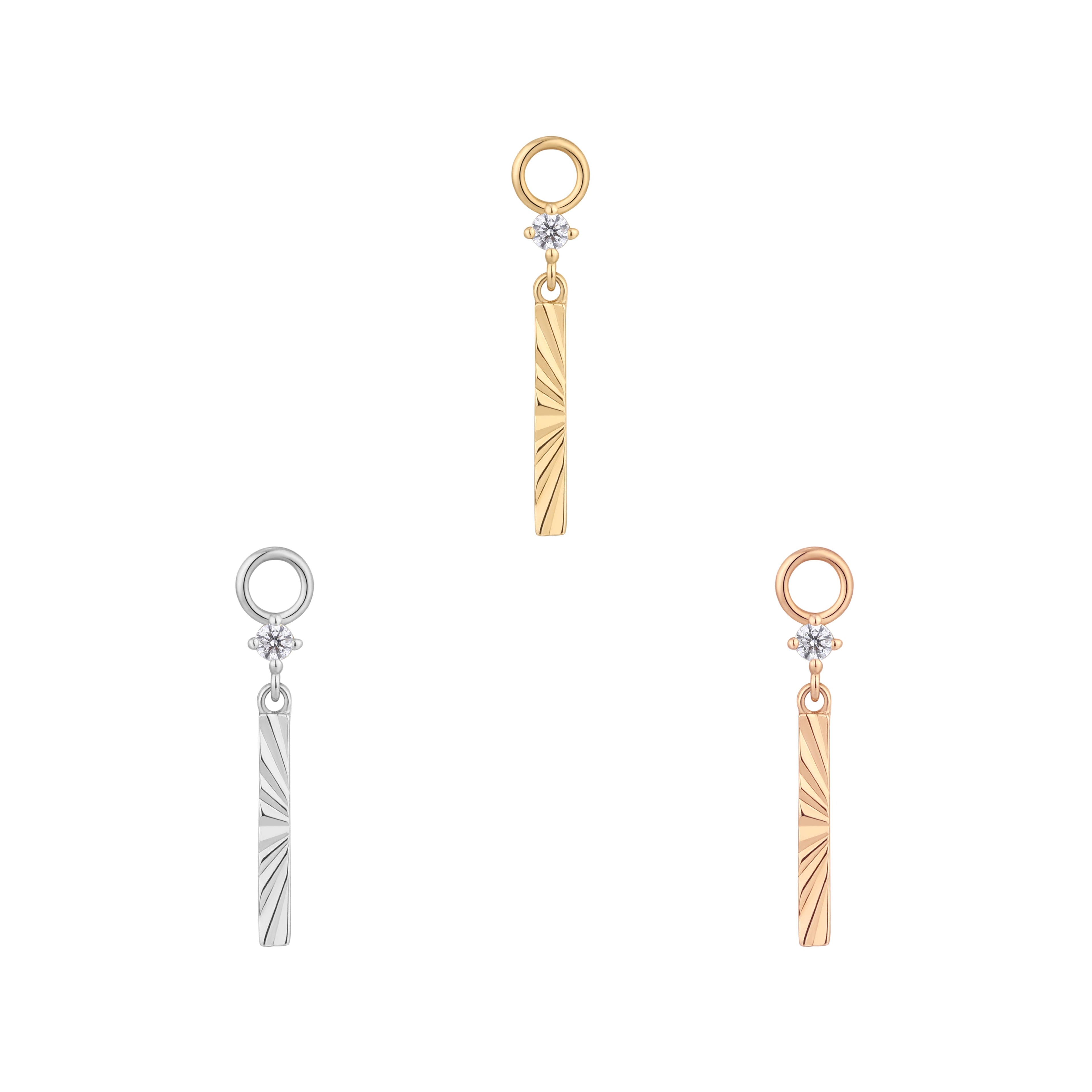 Labyrinth - CZ - Gold Charm