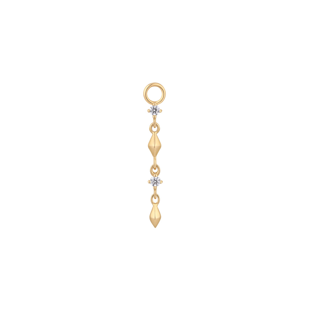 Ischia - CZ - Gold Charm