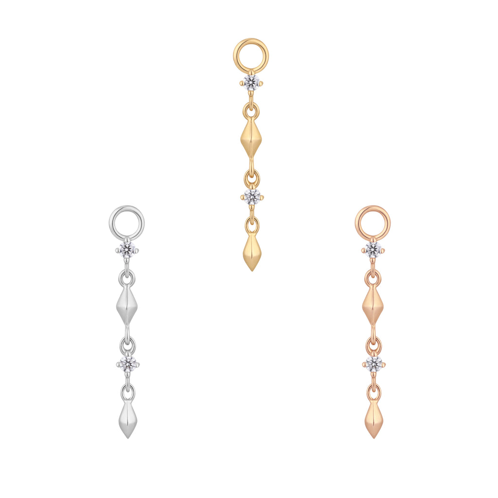 Ischia - CZ - Gold Charm