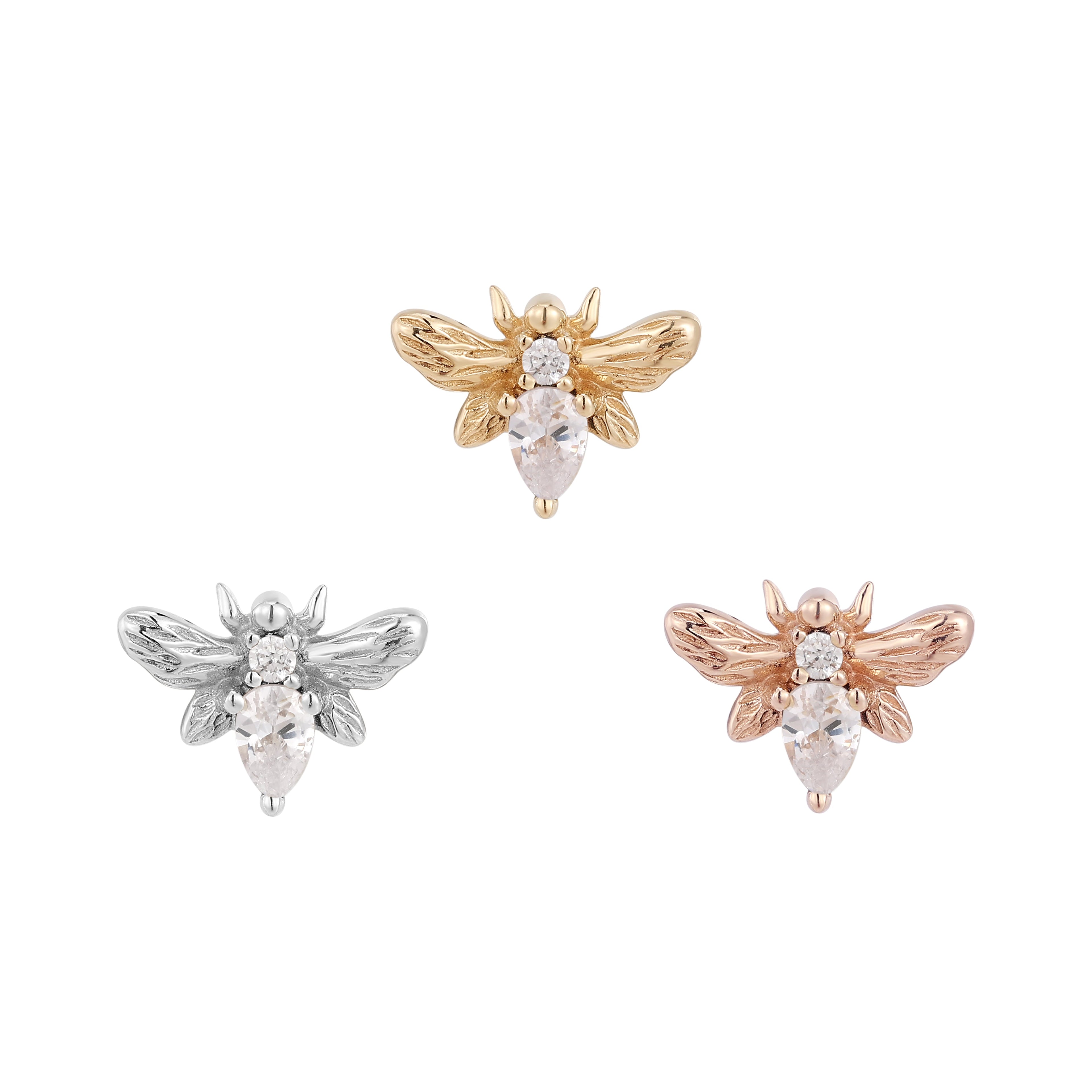 Bee Chic - CZ - Threadless End