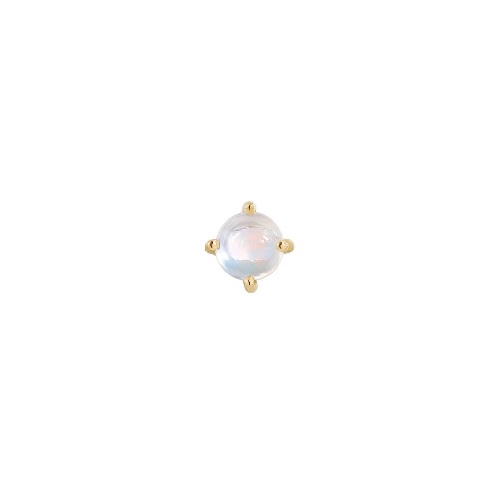 Rainbow Moonstone Prong - Threadless End