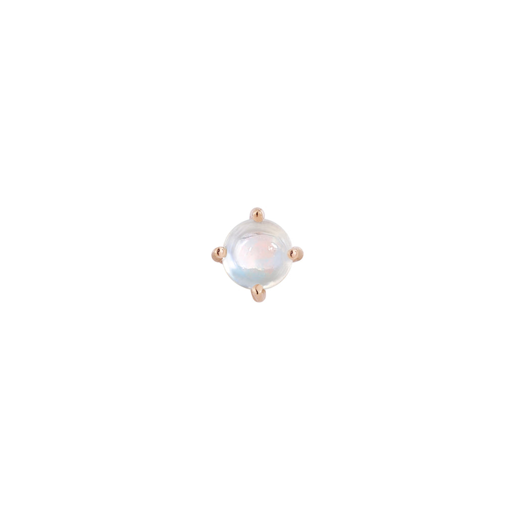 Rainbow Moonstone Prong - Threadless End