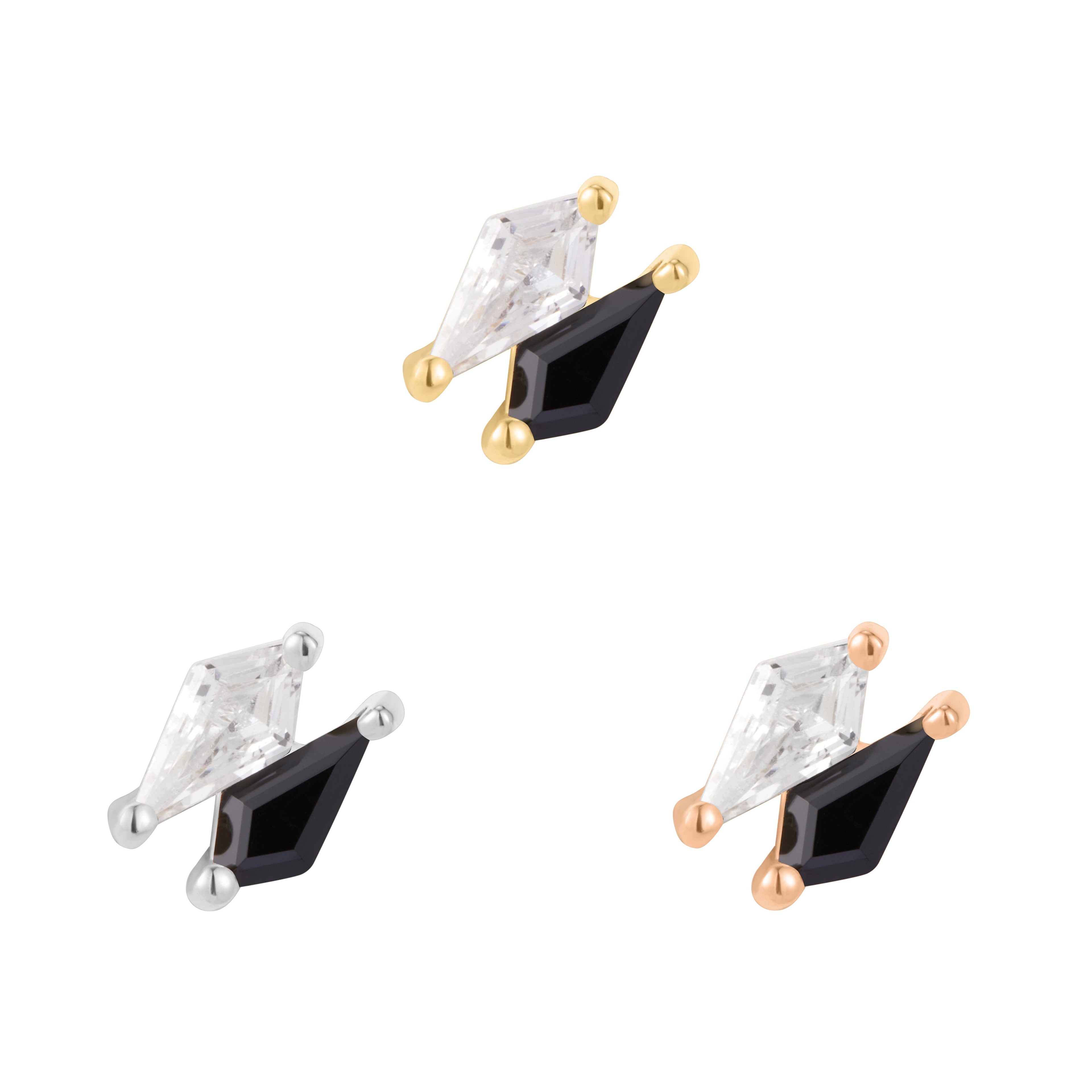 Align - Black Spinel + CZ - Threadless End