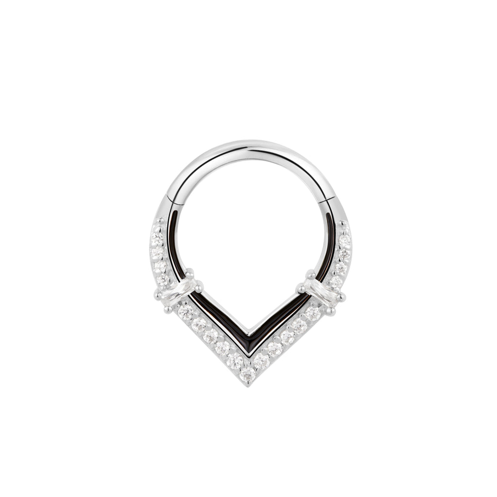 Uprise - Enamel + CZ - Clicker