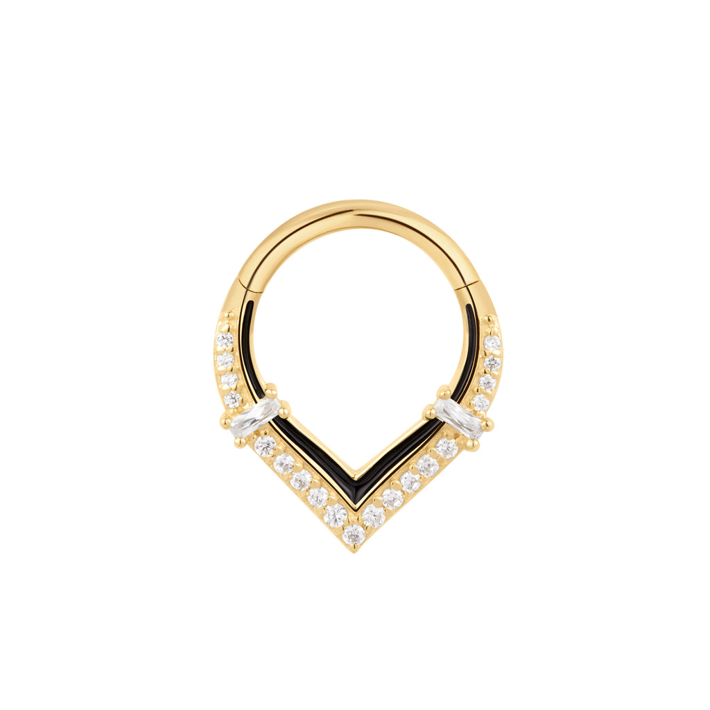 Uprise - Enamel + CZ - Clicker