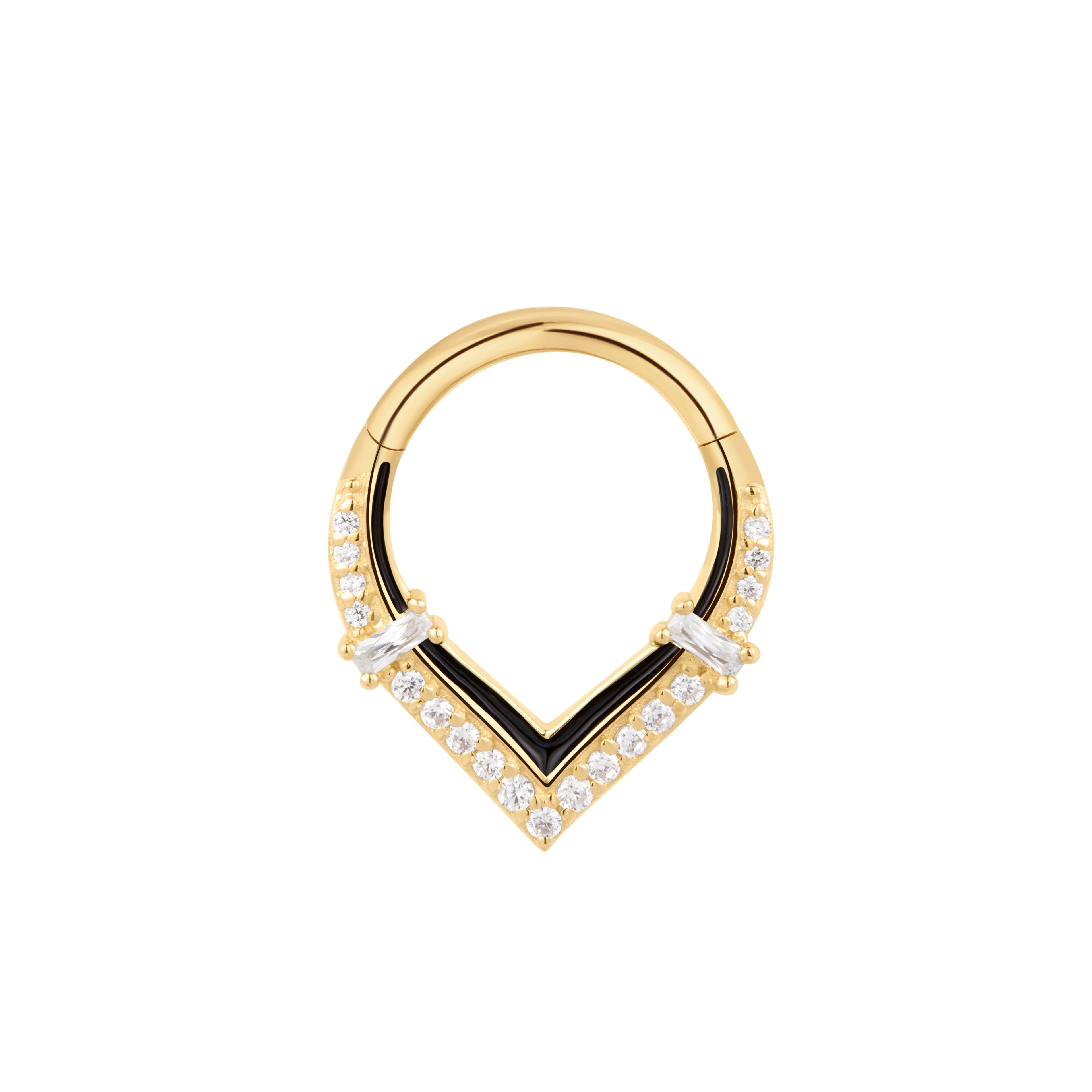 Uprise - Enamel + CZ - Clicker