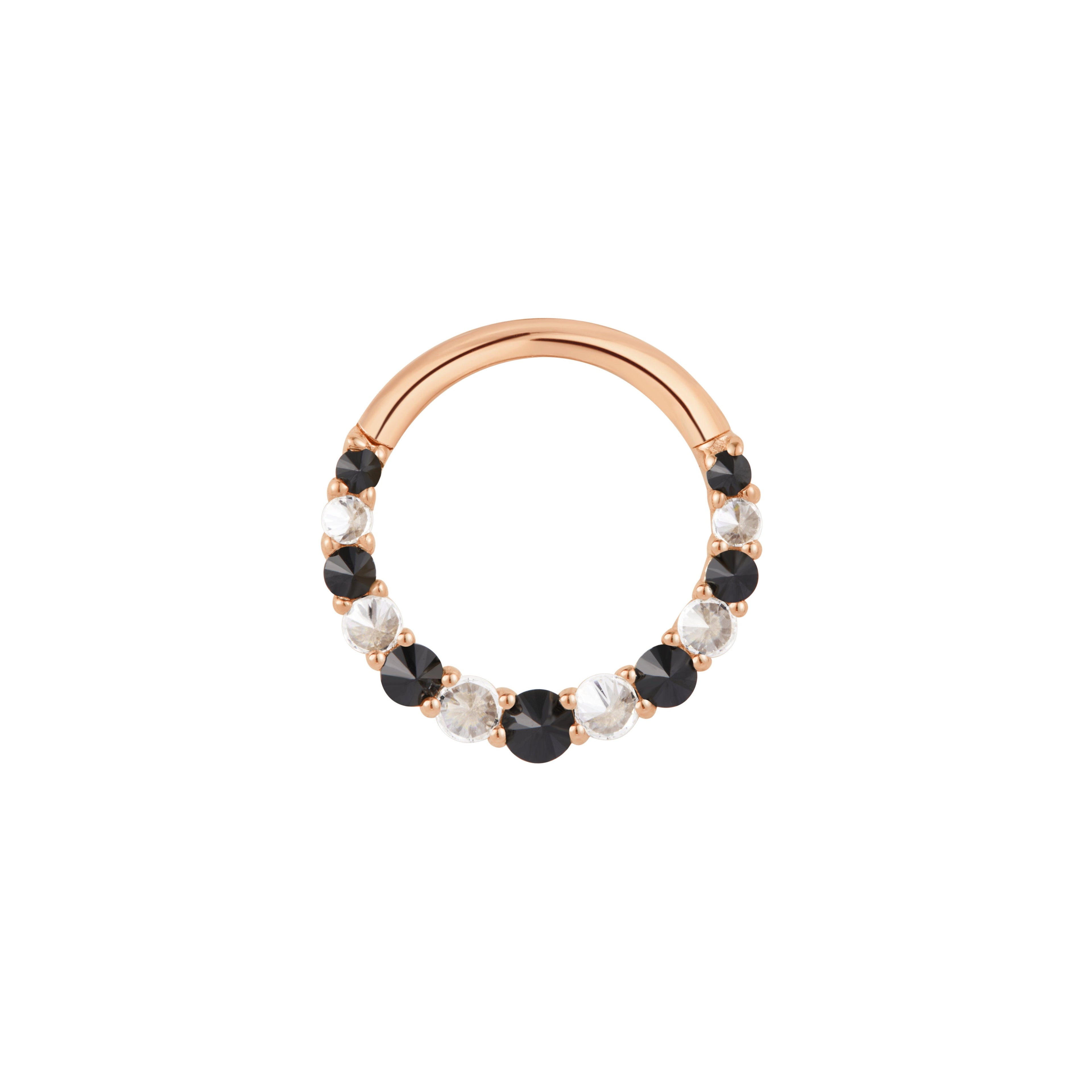 Eclipse - Black Spinel + CZ - Clicker