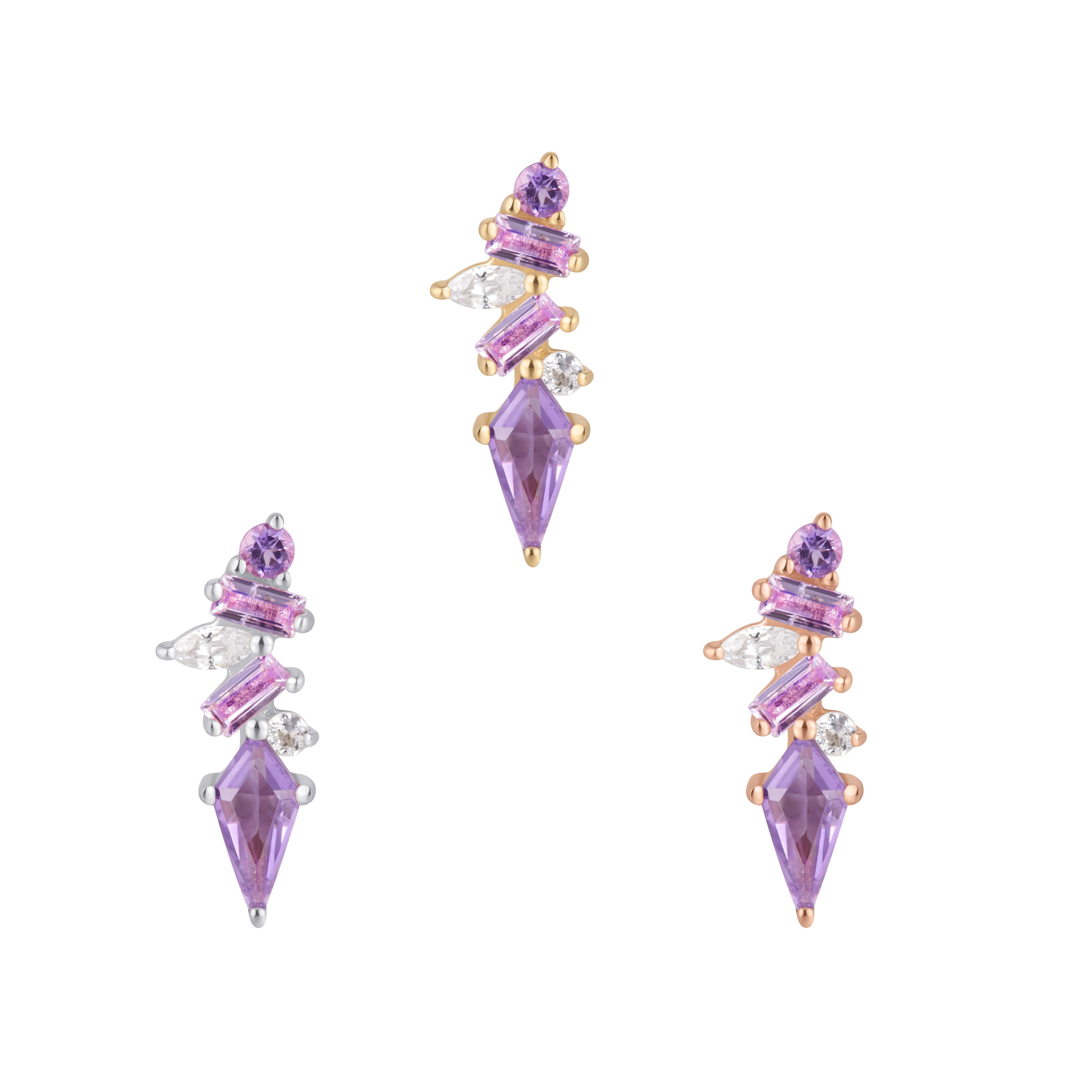 Mixt - Amethyst + Pink Sapphire - Threadless End