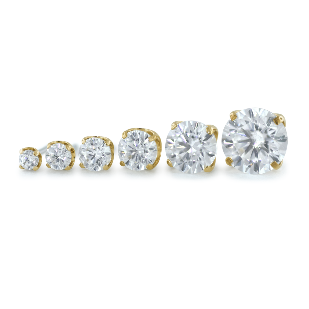 18K Gold Prong Set Gem