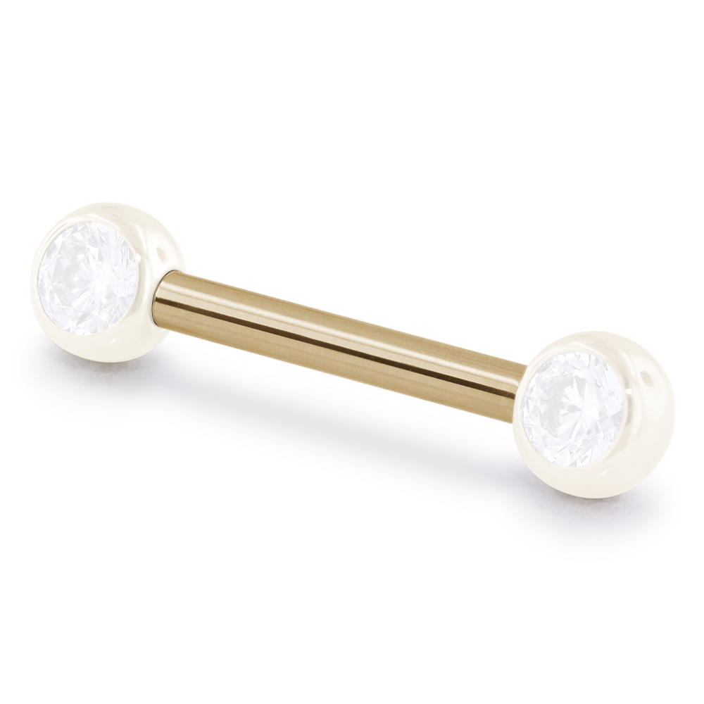 18K Gold Nipple Bar Shafts