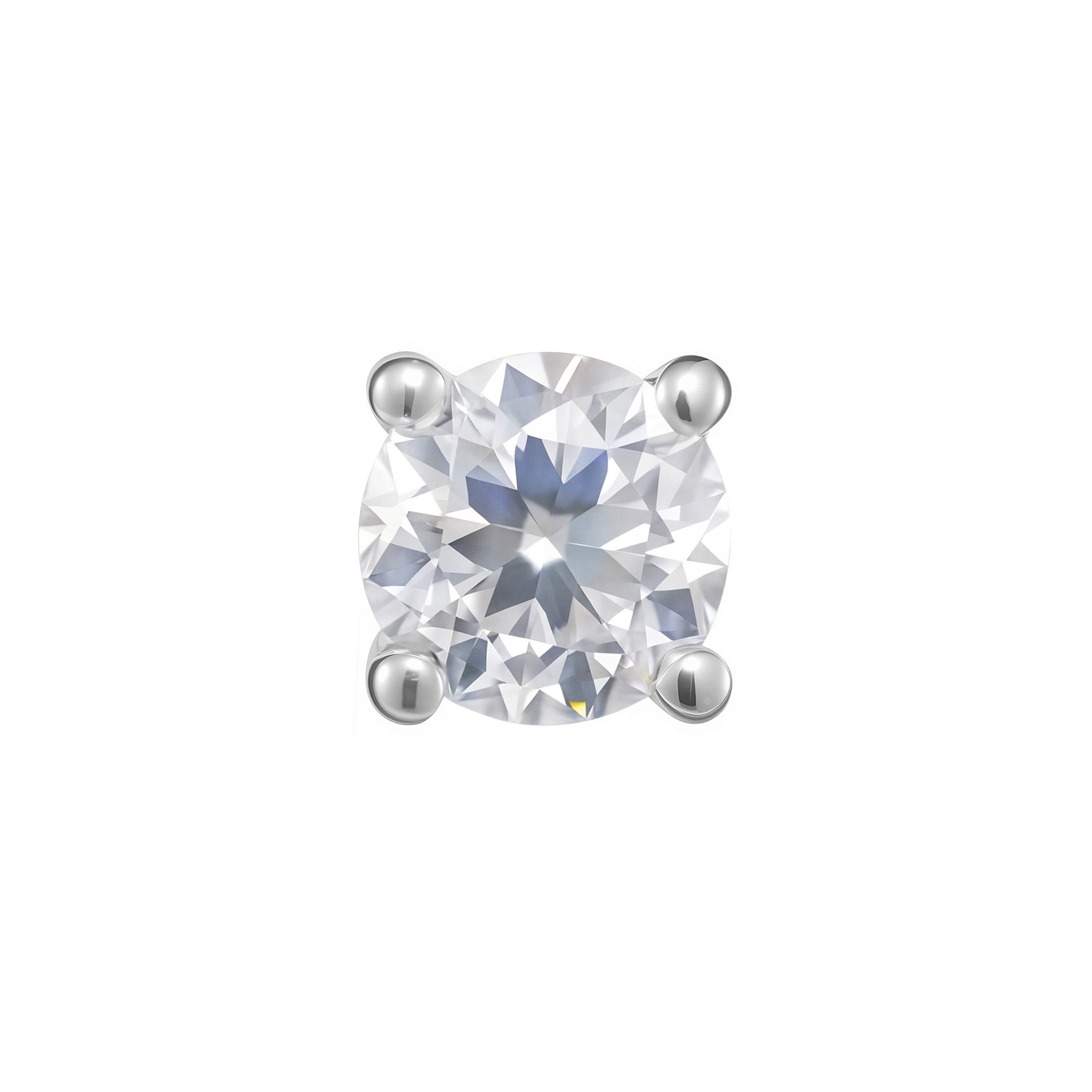 Genuine Moissanite Prong White Gold