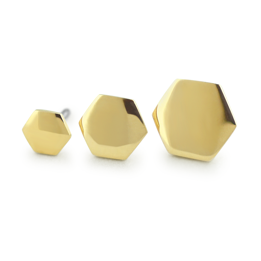 18K Hexagon End