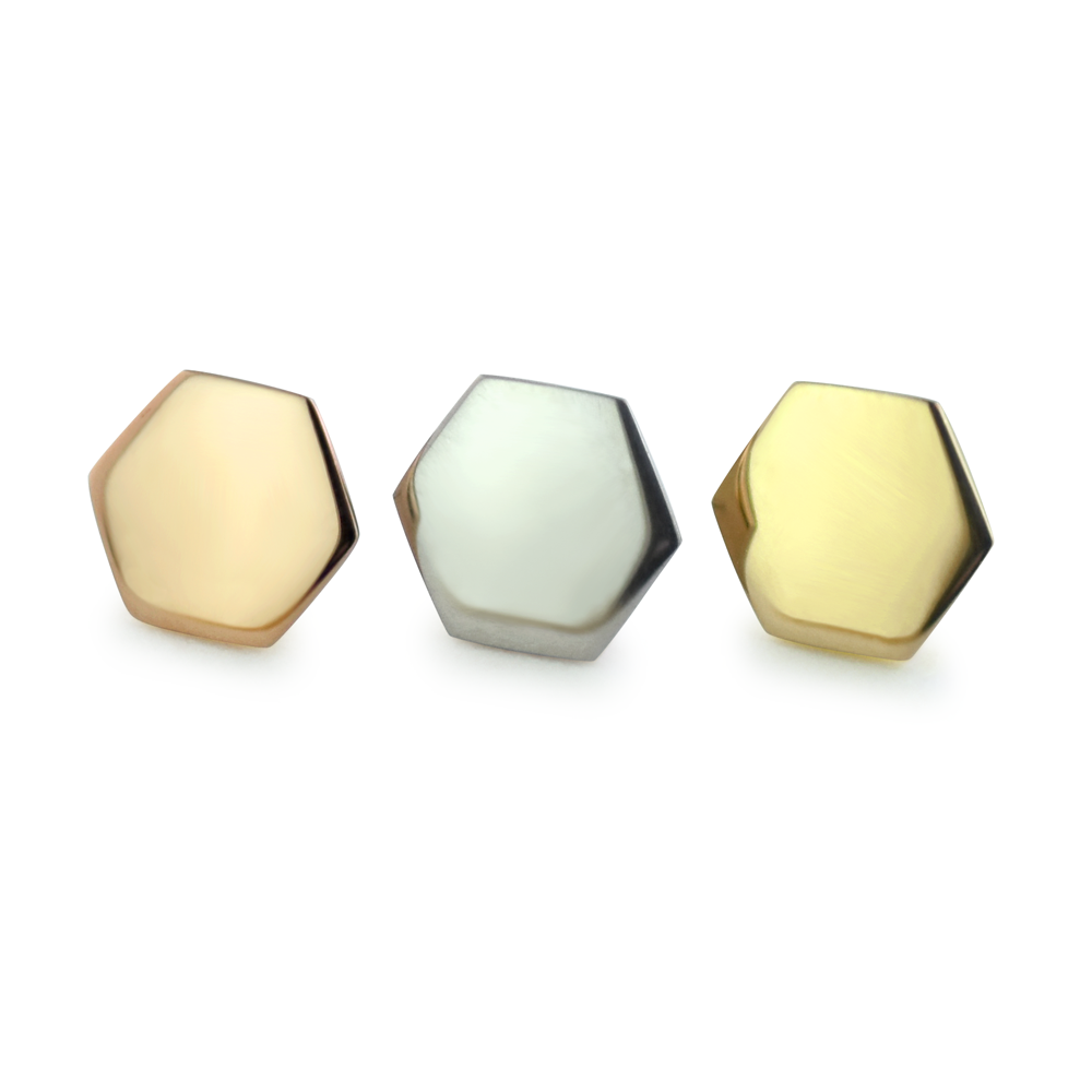 18K Hexagon End