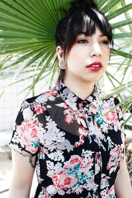 Althea Plugs - Brass + Turquoise Inlay