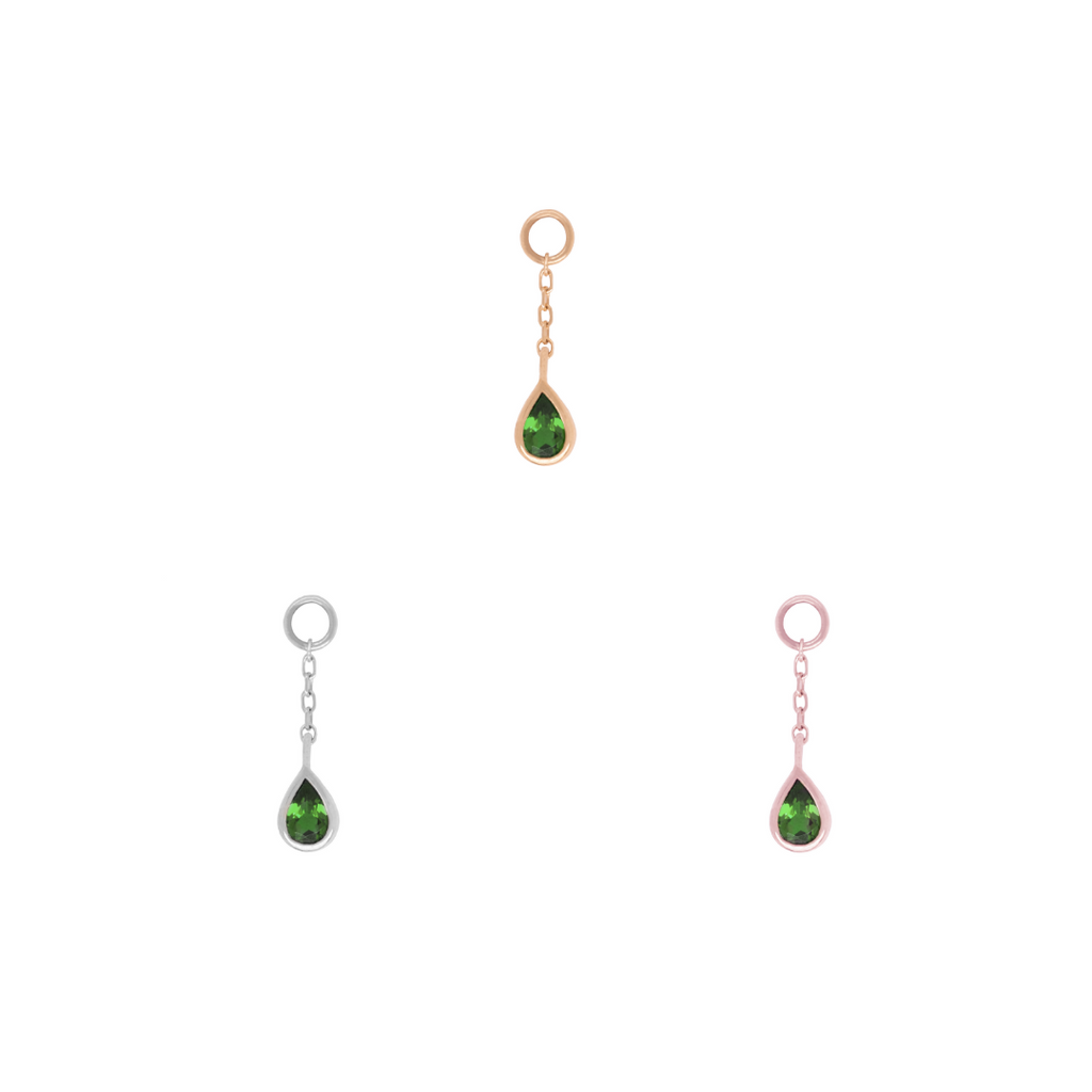 Concorde - Green Tourmaline + Chain - Charm