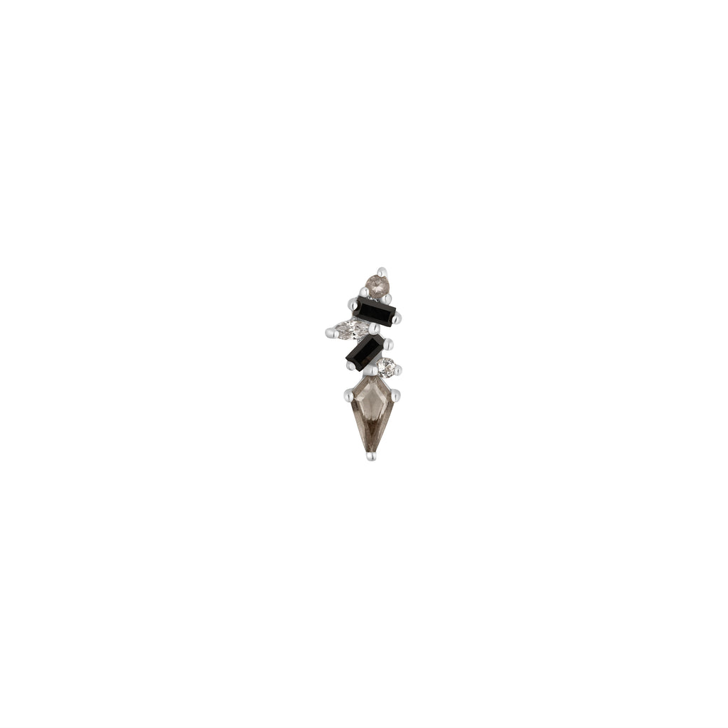 Mixt - Smoky Quartz + Black Spinel - Threadless End