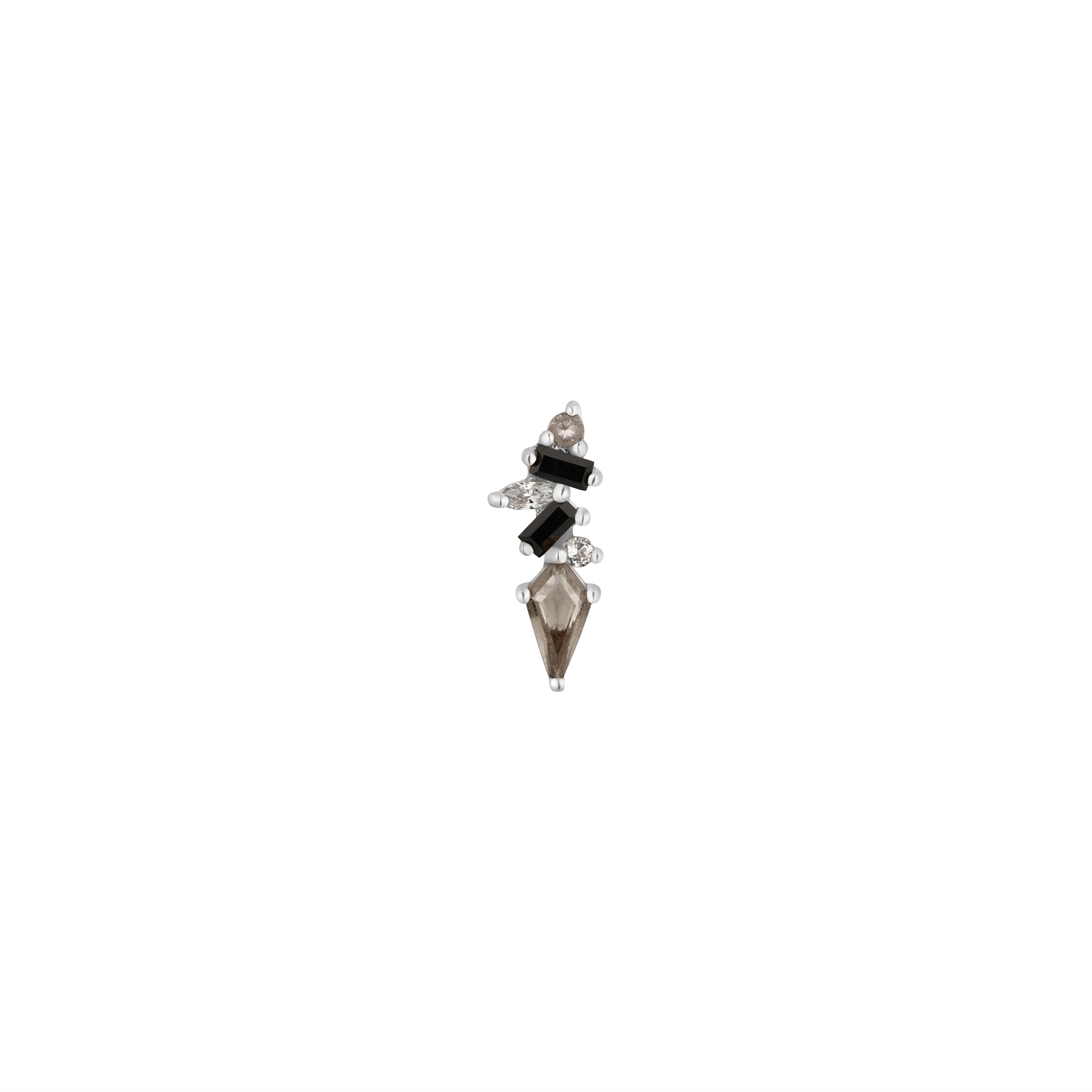 Mixt - Smoky Quartz + Black Spinel - Threadless End