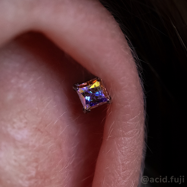 Titanium Princess Cut Gems