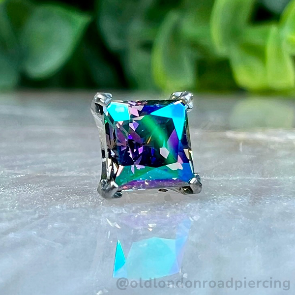 Titanium Princess Cut Gems
