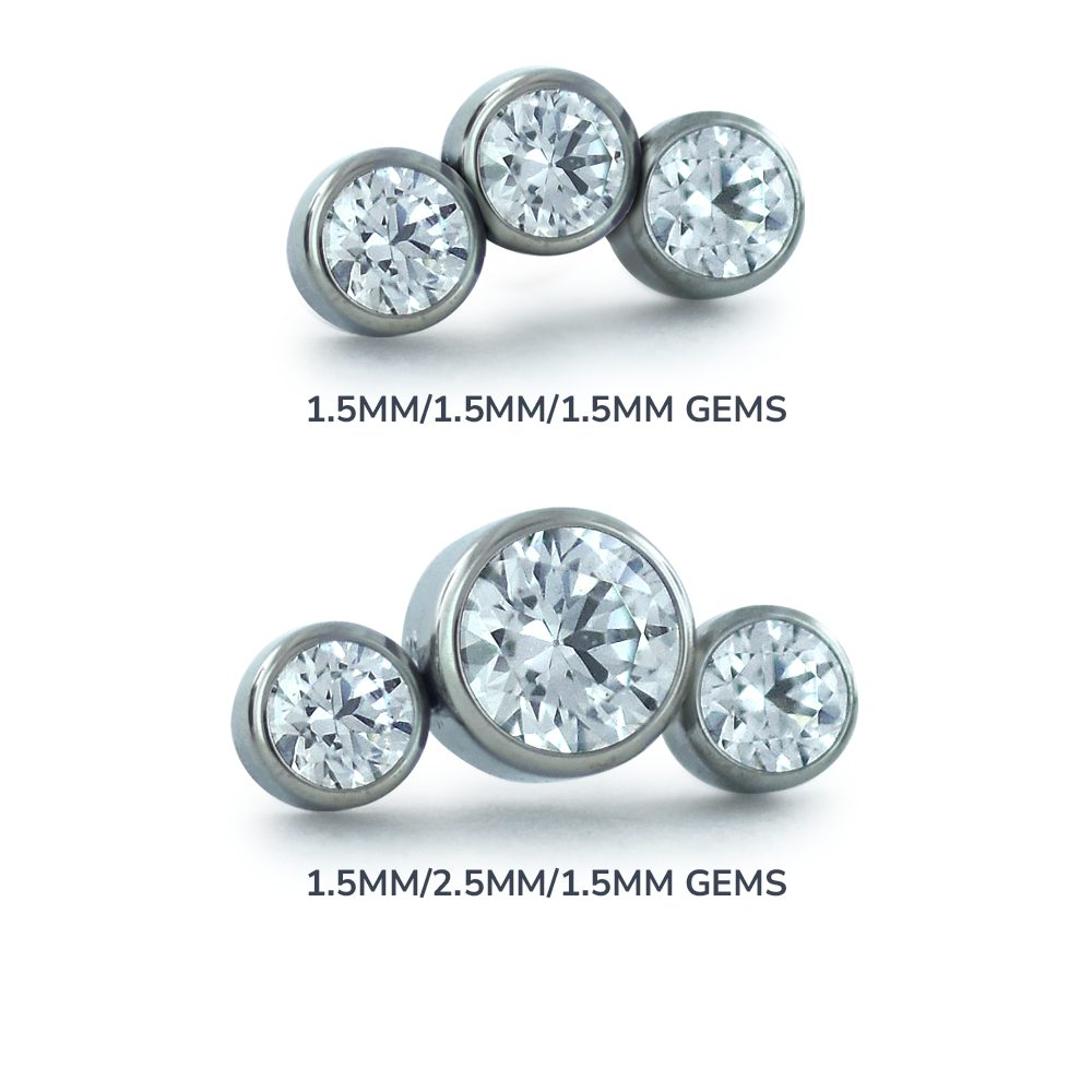 Bezel Set Petite Gem Cluster