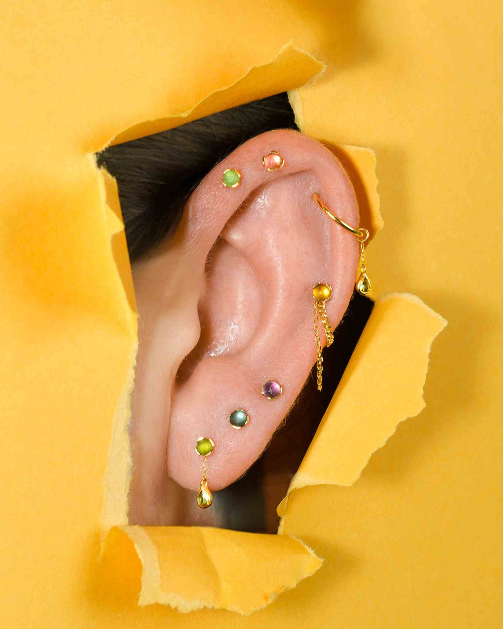 Concorde - Green Tourmaline + Chain - Charm