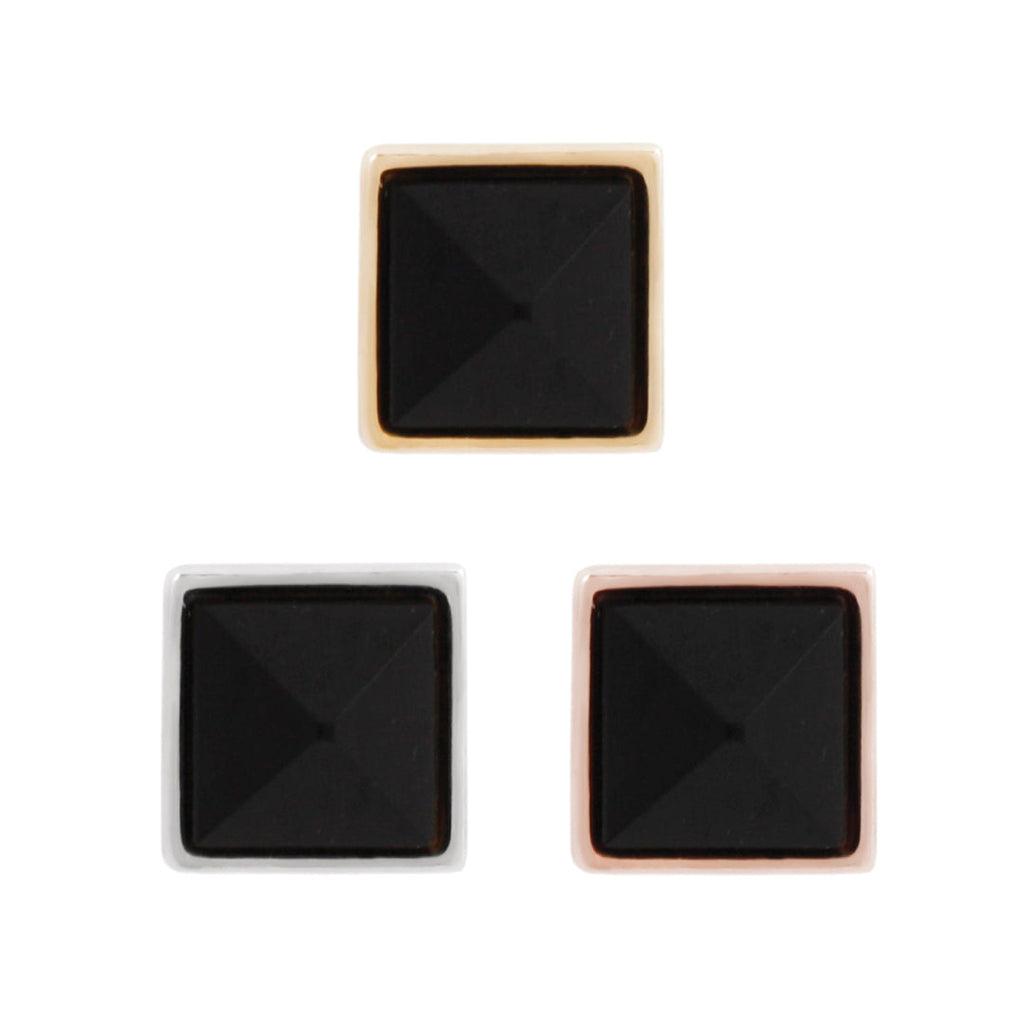 Pyramid - Black Spinel - Threadless End