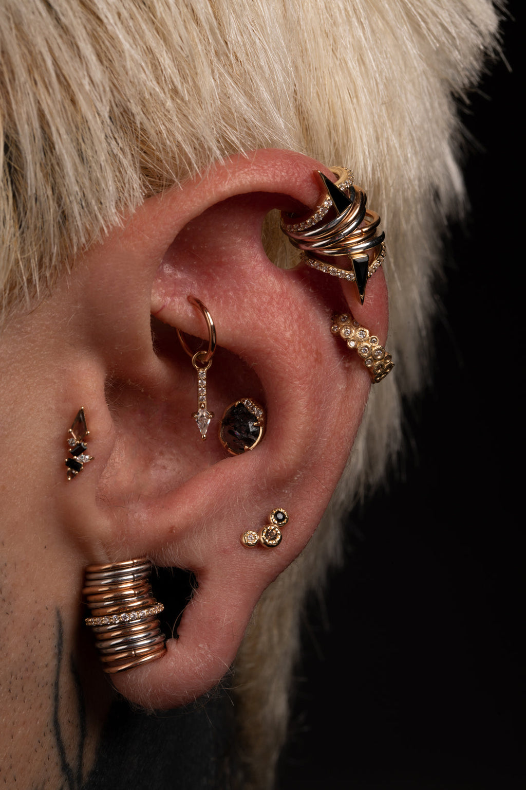 Mixt - Smoky Quartz + Black Spinel - Threadless End