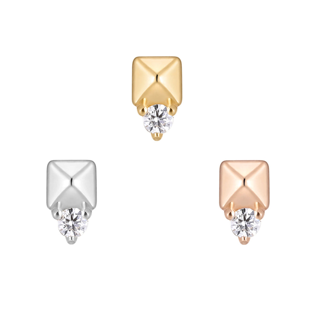 Rhodes - Genuine Diamond - Threadless End