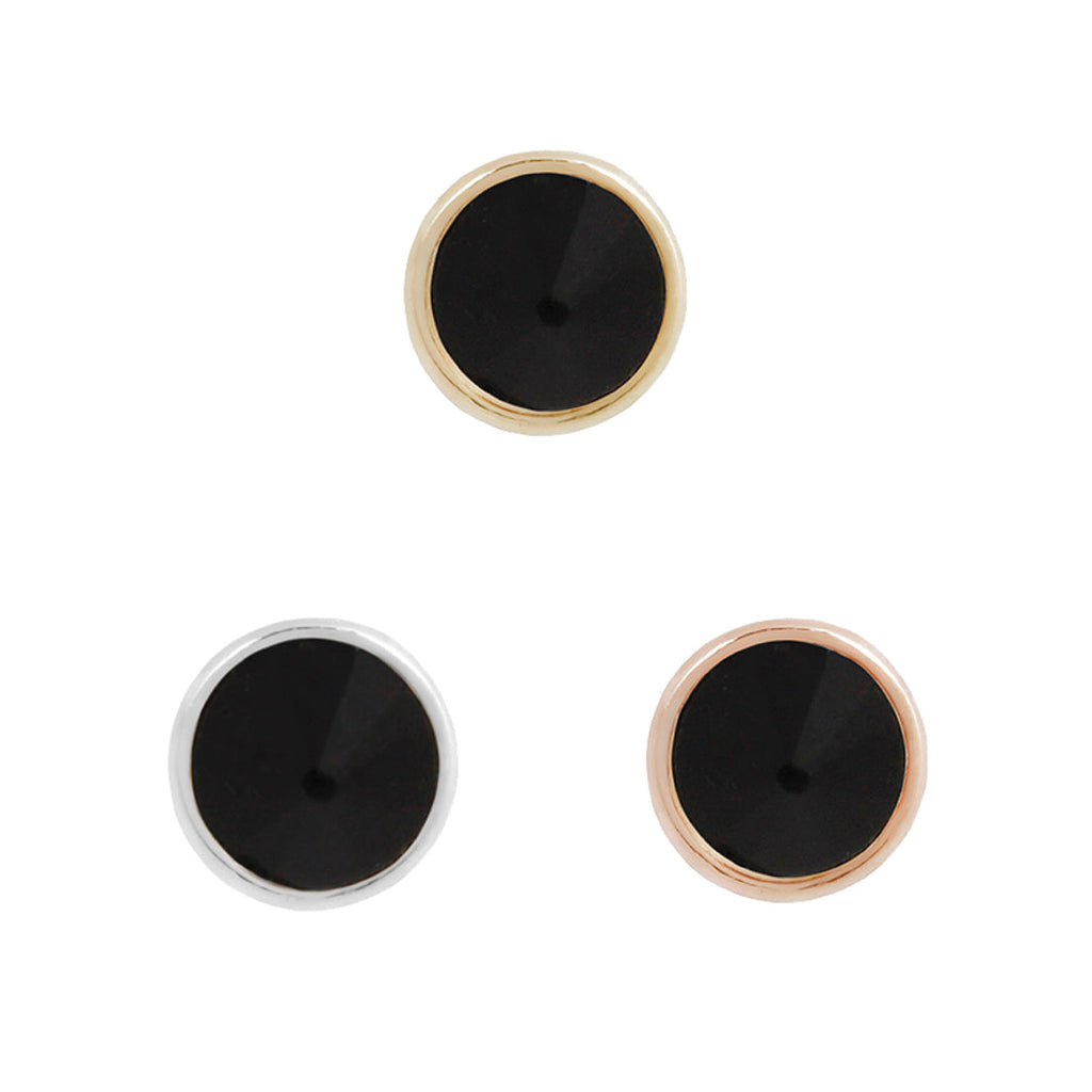 Round Bezel Reverse Set - Agate - Threadless End