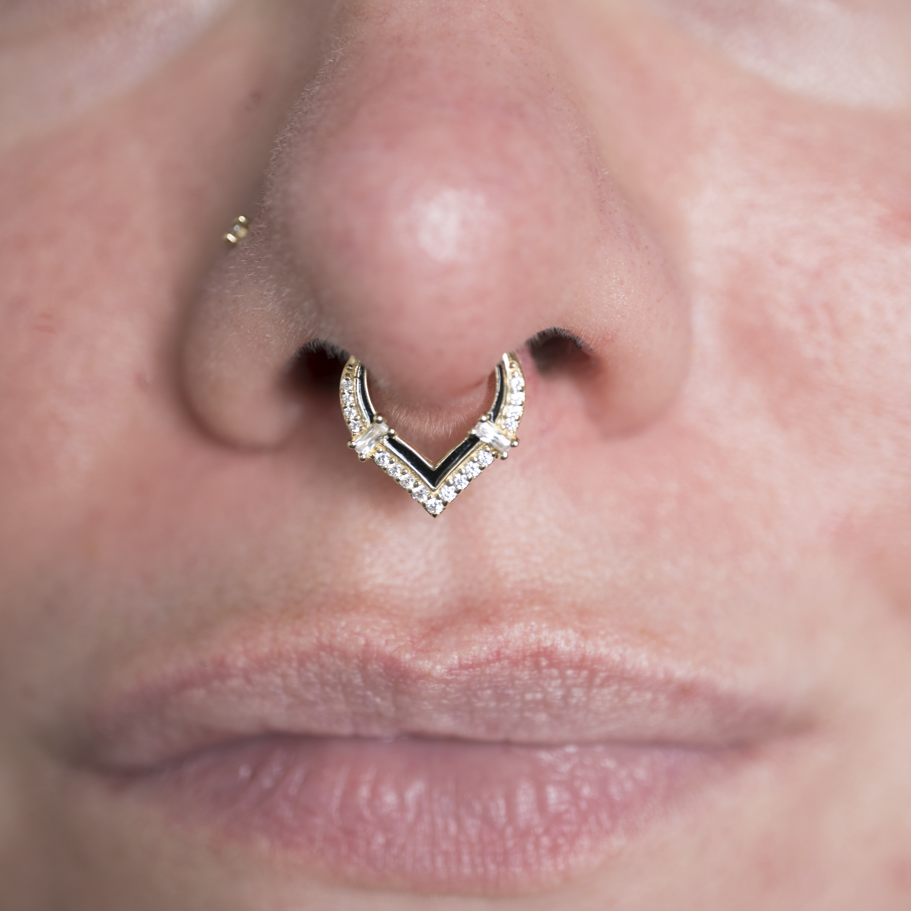 Uprise - Enamel + CZ - Clicker