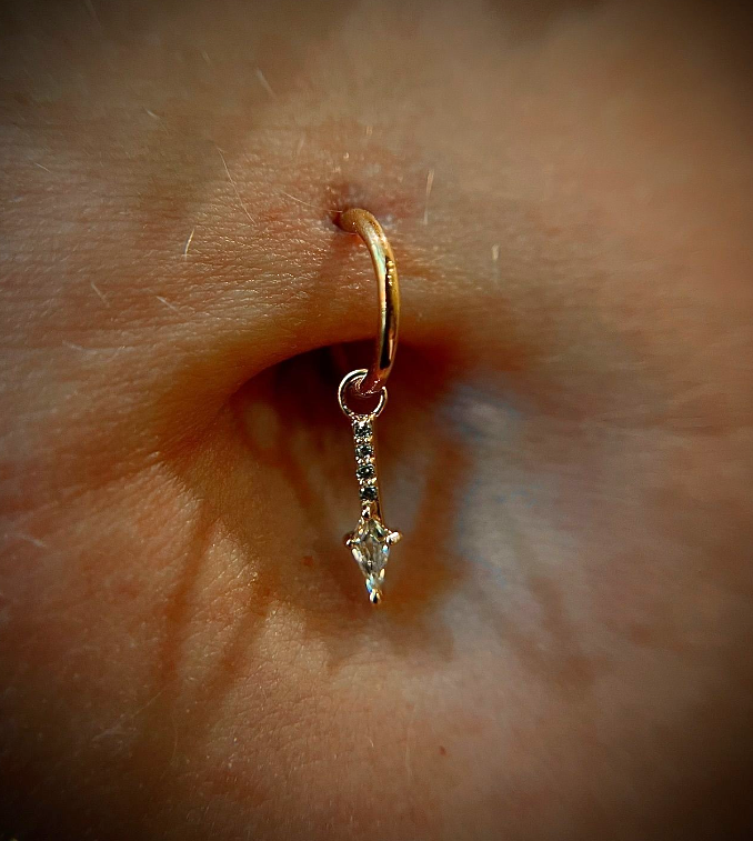 Mercer - CZ - Gold Charm