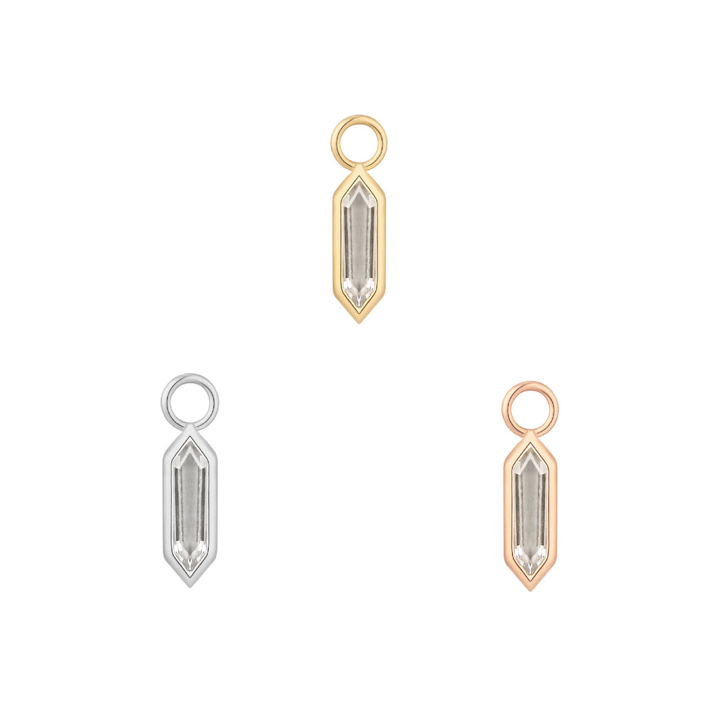 Theory - CZ - Gold Charm