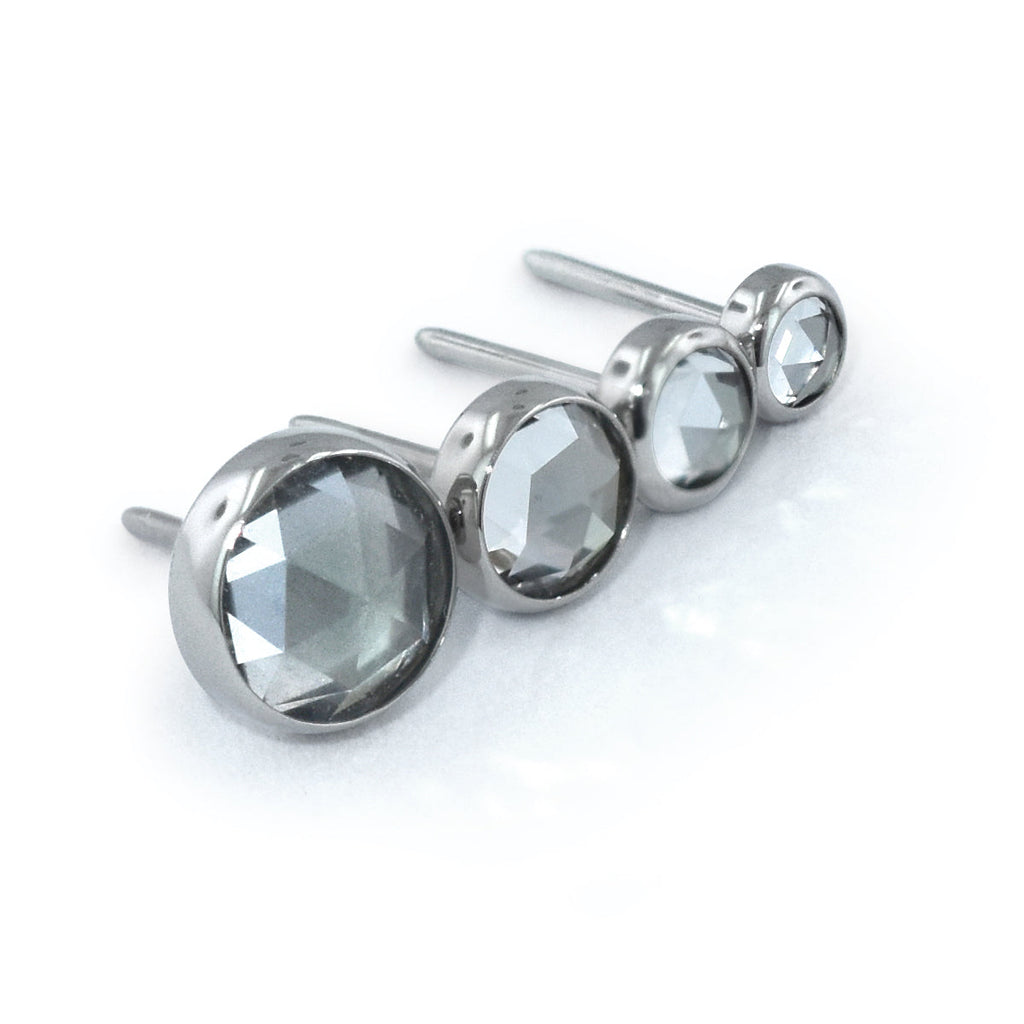 Titanium Bezel Set Rose Cut Cabochon