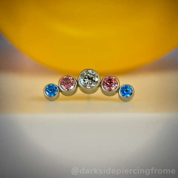 Pride Bezel Set Cluster - Curved