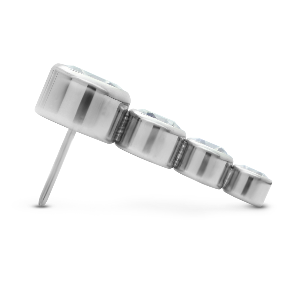 Bezel Set Gem Cluster - Tapered