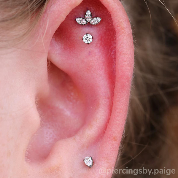 Titanium Marquise Cut Gem Fan Clusters