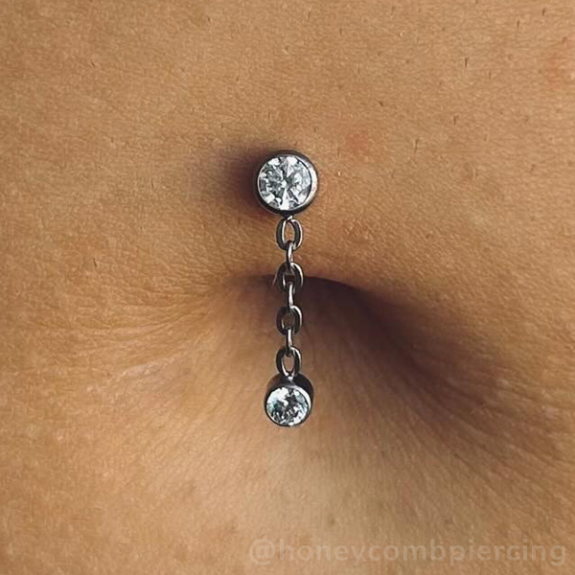 Titanium Double Bezel Dangle