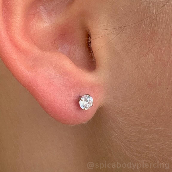 Titanium Prong Set Gem