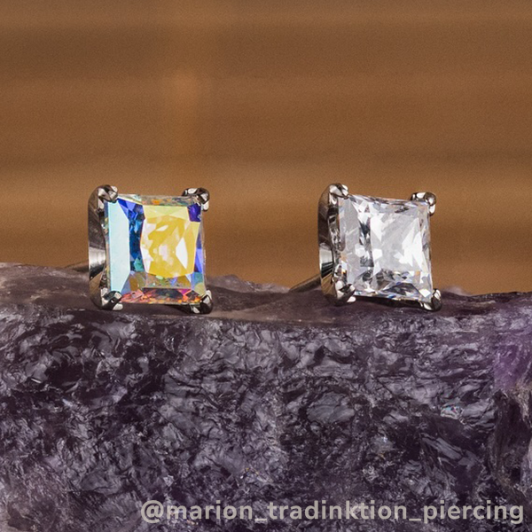 Titanium Princess Cut Gems